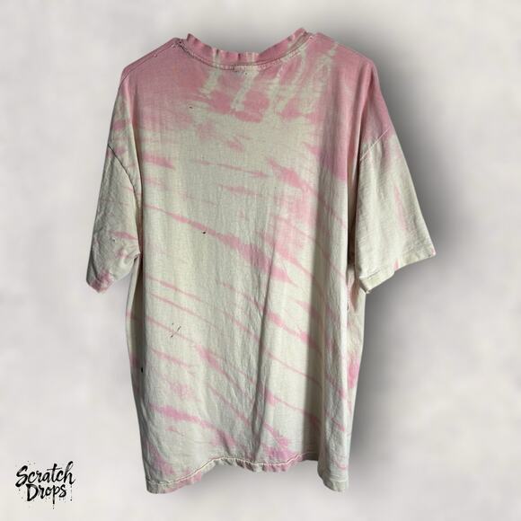 VTG 90s The Doors Jim Morrison Tie Dye T-Shirt XL Hanes Heavyweight USA - Picture 4 of 12